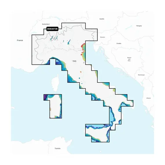 Garmin Navionics Vision+ - NVEU073R - Cartes Italie, Lacs et Rivières
