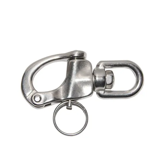 AISI 316 Manille à cliquet avec œil pivotant - 70mm, Longueur, mm: 70