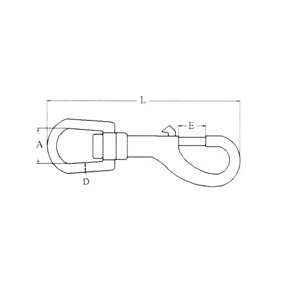 Mousqueton - avec œil pivotant - 80mm, 2 image