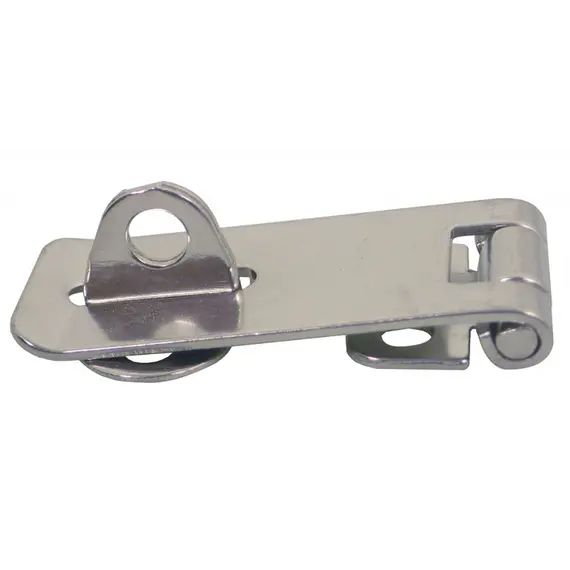 Small hasp and staple with padlock eye