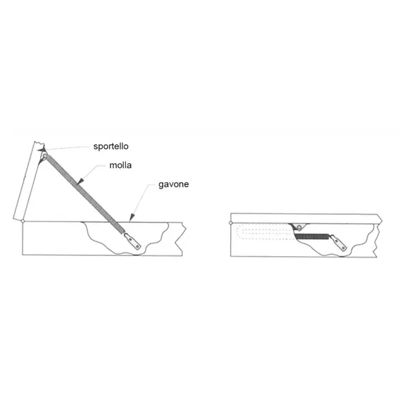 Bras de support de printemps - 210mm, Longueur, mm: 210, 2 image