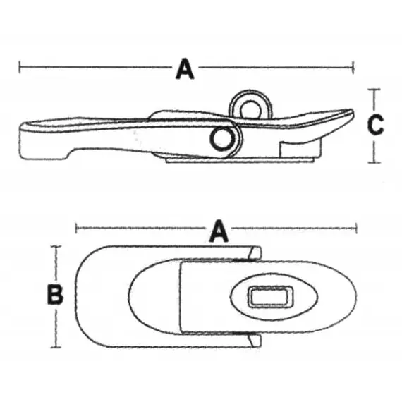 Fermeture à levier avec support de verrouillage, 2 image Fermeture à levier avec support de verrouillage, 2 image