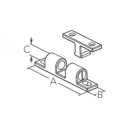 Petite fermeture à encliqueter, Longueur, mm: 51, 2 image
