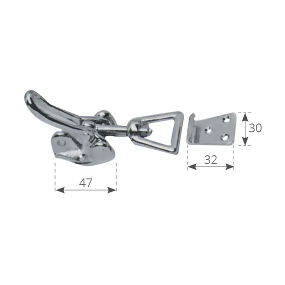 Dispositif de fixation de porte anti-bruit réglable, 2 image Dispositif de fixation de porte anti-bruit réglable, 2 image