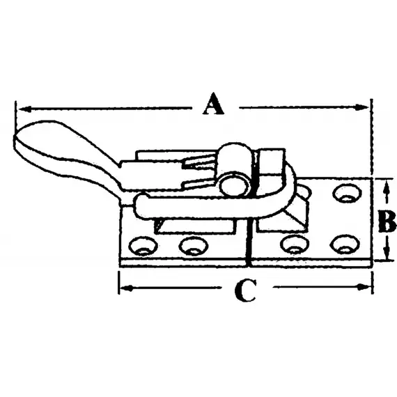 Fastener with padlock eye, 2 image Fastener with padlock eye, 2 image
