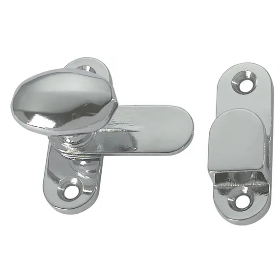 Chromed brass door stop