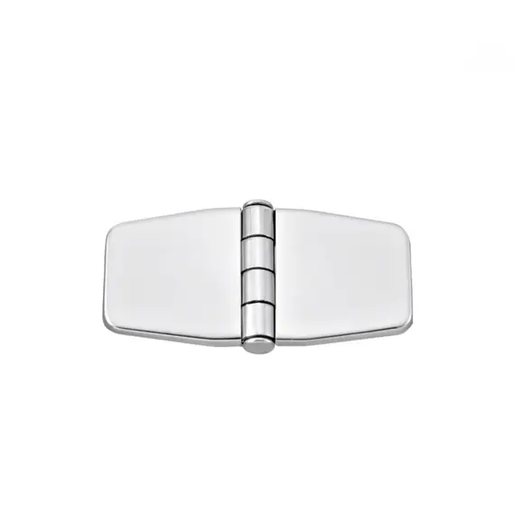 Charnière S.S. avec couvercle et barillet central - 76x37mm