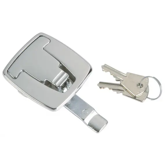 Verrou de trappe à encastrer avec clé - 53x60mm, Modèle: With key