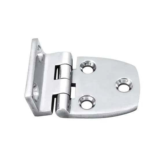 Charnière décalée en acier inoxydable poli miroir - 53x37,5mm