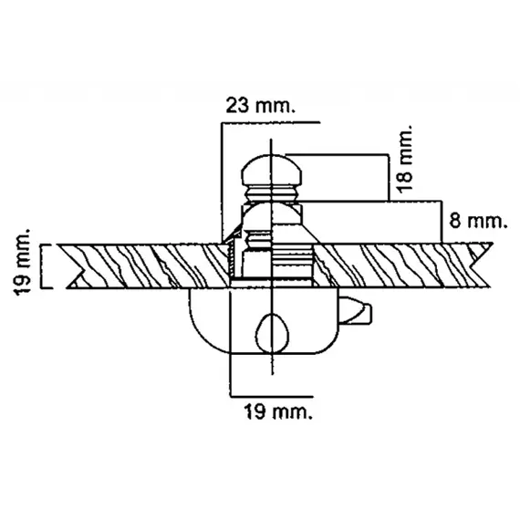 Shutter release for doors - Push knob, 2 image Shutter release for doors - Push knob, 2 image