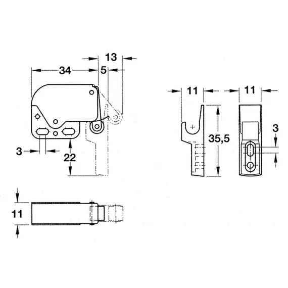 Clic verrouillage Mini loquet, 2 image Clic verrouillage Mini loquet, 2 image