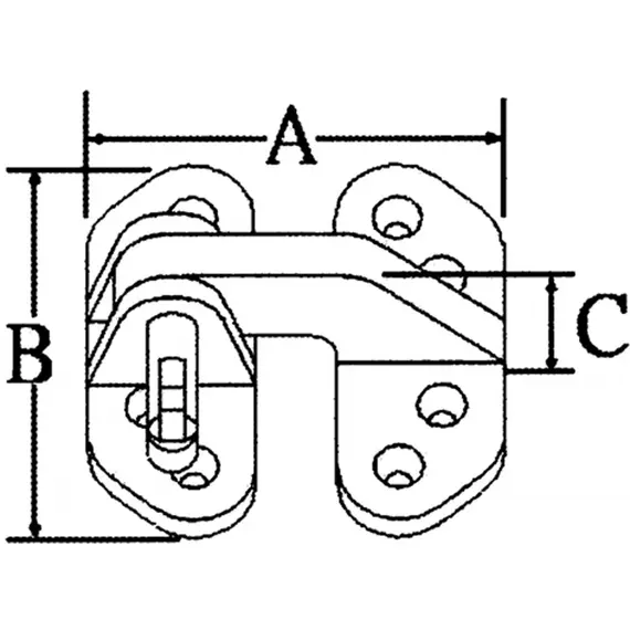 Charnière de trappe en acier inoxydable poli miroir - 70x72mm, 2 image