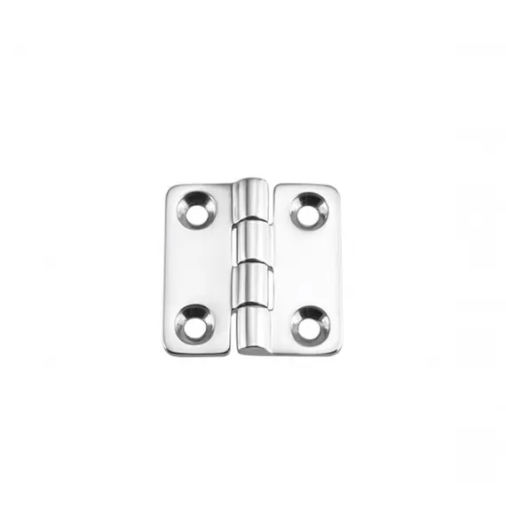 Mirror polished S.S. hinge - 38x37mm