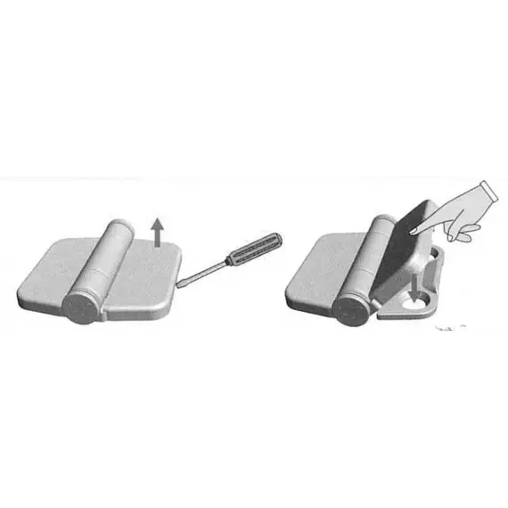 S.S. Hinge with integrated cover - 78x78mm, 3 image S.S. Hinge with integrated cover - 78x78mm, 3 image