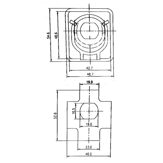 Mortise Door Lock - 52x49mm, 3 image