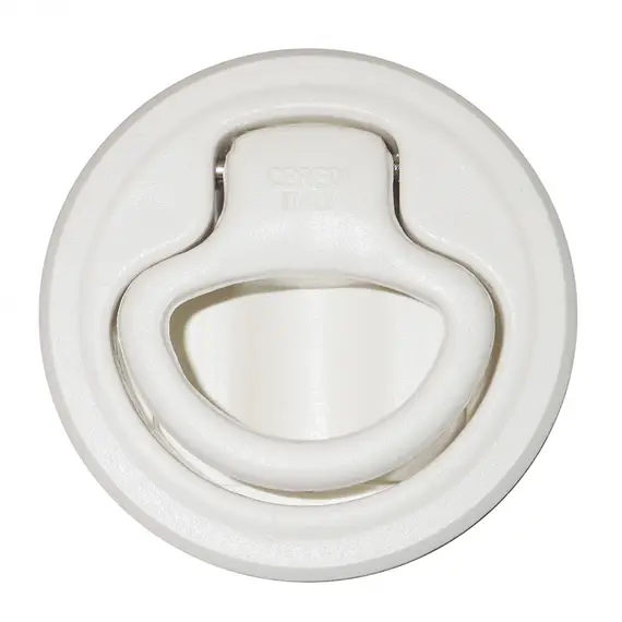 Loquet de trappe en ABS blanc - diamètre 61mm