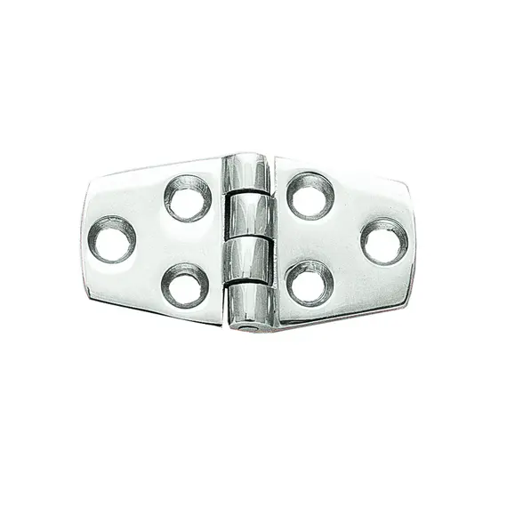 Charnière hexagonale en acier inoxydable poli miroir - 102x38mm, Dimensions, mm: 102x38