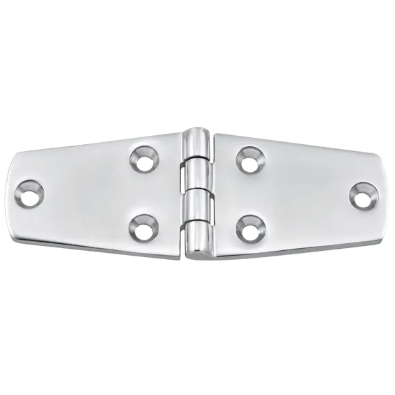 Charnière hexagonale en acier inoxydable poli miroir - 105x38mm