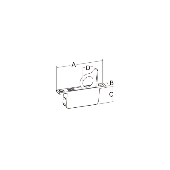 Flush Tilting Pull - 85x28mm, 3 image Flush Tilting Pull - 85x28mm, 3 image