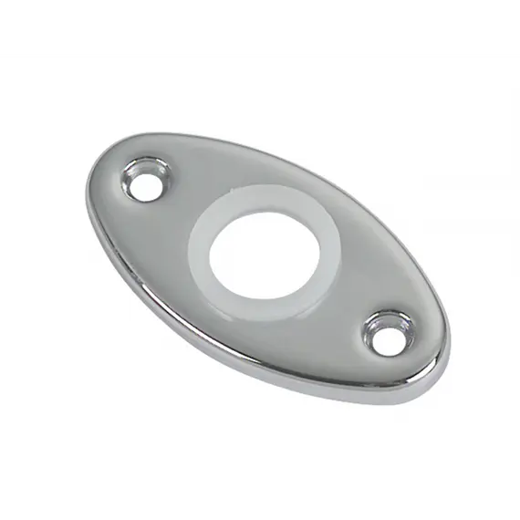 Oval Plate in Chromed Brass - 53x28mm