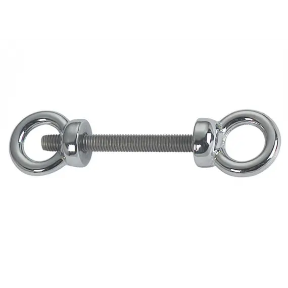 Brass double eye bolt - diameter 8mm - 70mm