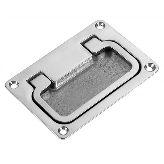 Chromed Brass Flush Pull Handle - 74x50x8mm, Dimensions, mm: 74x50x8