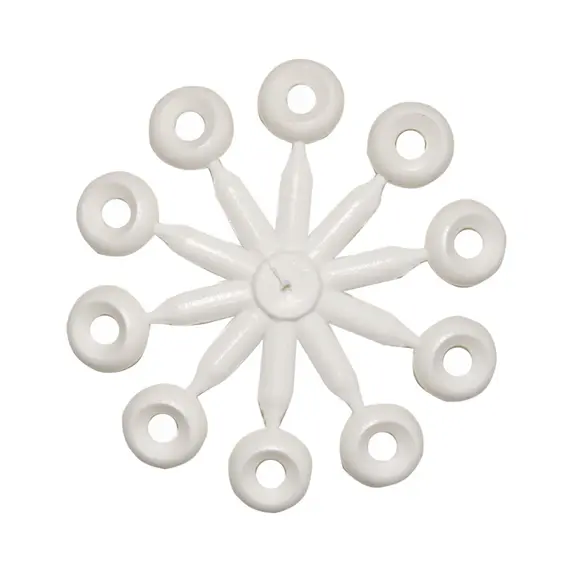 Rondelle de finition en nylon blanc de diamètre 4mm, Diamètre intérieur, mm: 4