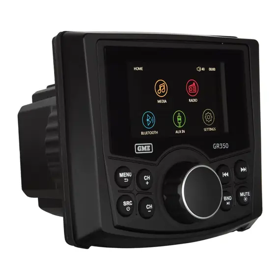 GR350BTB Bluetooth AM/FM Marine Stereo - Black, Color: Black, 2 image GR350BTB Bluetooth AM/FM Marine Stereo - Black, Color: Black, 2 image