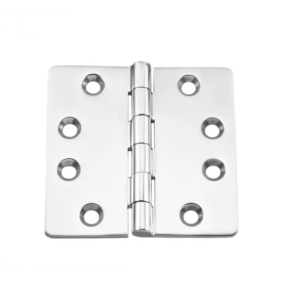Charnière en acier inoxydable poli miroir - 102x102mm