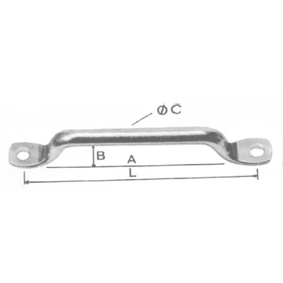 S.S. Inox Bridge - 80mm, Center distance, mm: 80, 2 image S.S. Inox Bridge - 80mm, Center distance, mm: 80, 2 image