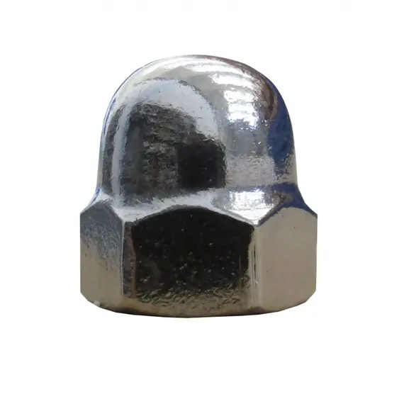 Hexagon domed cut nuts - diameter 4mm