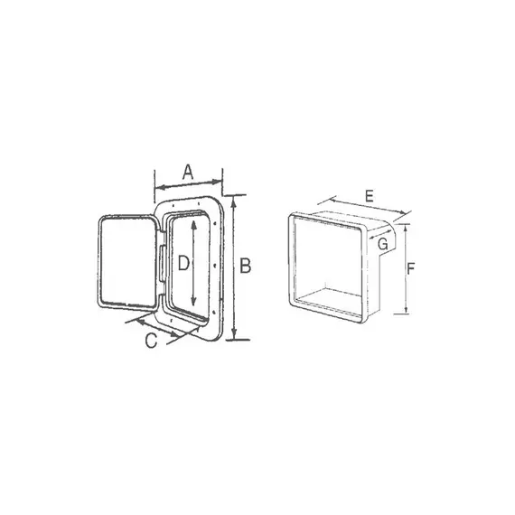Trappe de rangement - 397x356x240mm, 2 image Trappe de rangement - 397x356x240mm, 2 image