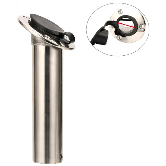 Flush Mount Rod Holder - 15 degrees Tilt, Tilt, °: 15, 2 image Flush Mount Rod Holder - 15 degrees Tilt, Tilt, °: 15, 2 image