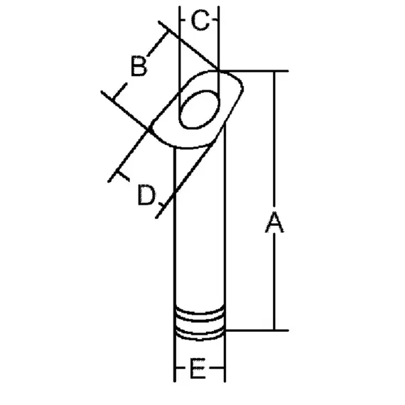 Flush Mount Rod Holder - 15 degrees Tilt, Tilt, °: 15, 3 image Flush Mount Rod Holder - 15 degrees Tilt, Tilt, °: 15, 3 image