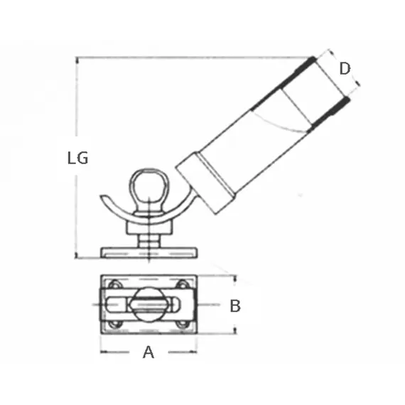 Adjustable rod holder, 2 image Adjustable rod holder, 2 image