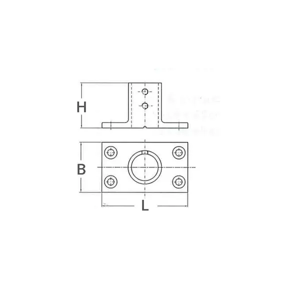 Base rectangulaire 90 degrés - diamètre 25mm, Diamètre, mm: 25, 2 image