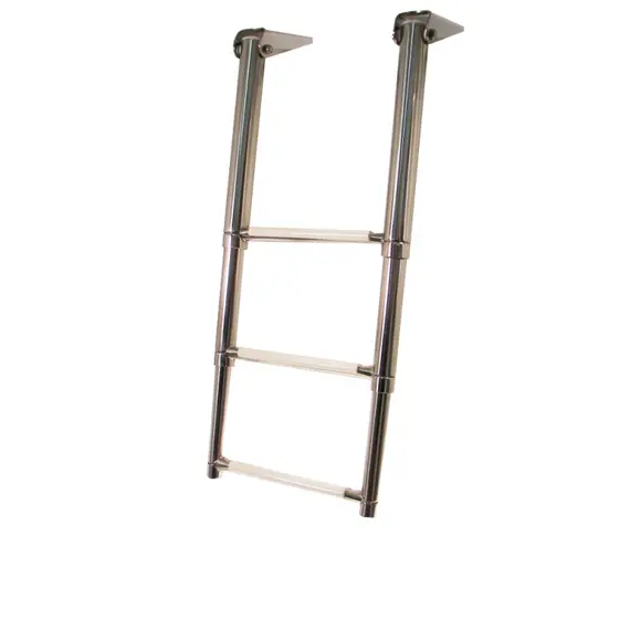 Échelle télescopique - 3 marches blanches - 254mm, Largeur, mm: 254