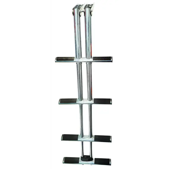 Échelle télescopique en acier inoxydable - 4 marches, Longueur, mm: 1150