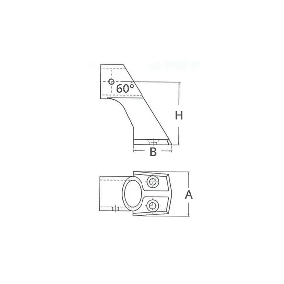Handrail Central Bracket - diameter 22mm, 2 image Handrail Central Bracket - diameter 22mm, 2 image