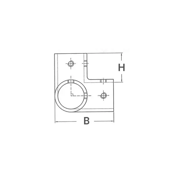 Coin à 3 voies 90 degrés - diamètre 25mm, Diamètre, mm: 25, 2 image