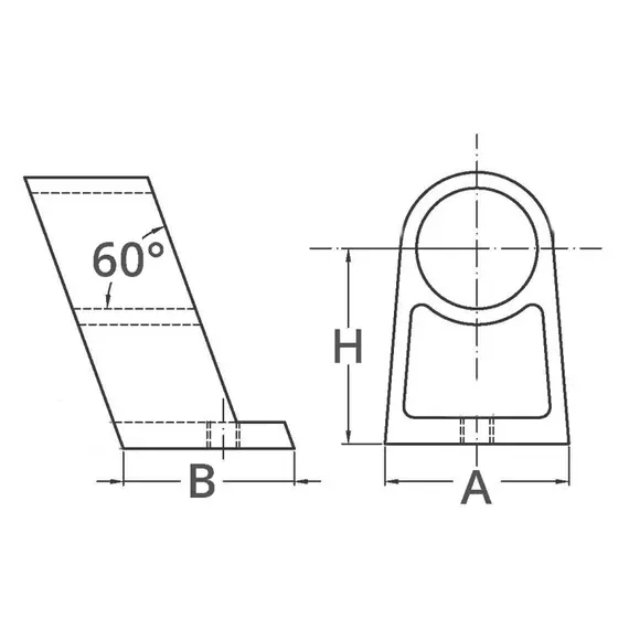 Support central de main courante - diamètre 22mm, Diamètre, mm: 22, 2 image