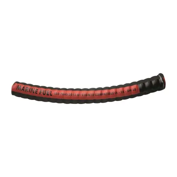 Tuyau à carburant en caoutchouc ondulé flexible - 38mm - 10m