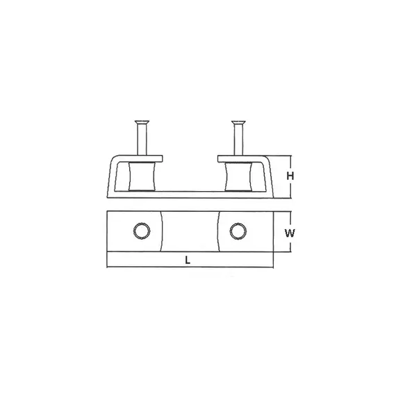 Œillet à rouleaux - 205x40x50mm, Longueur, mm: 205, 2 image