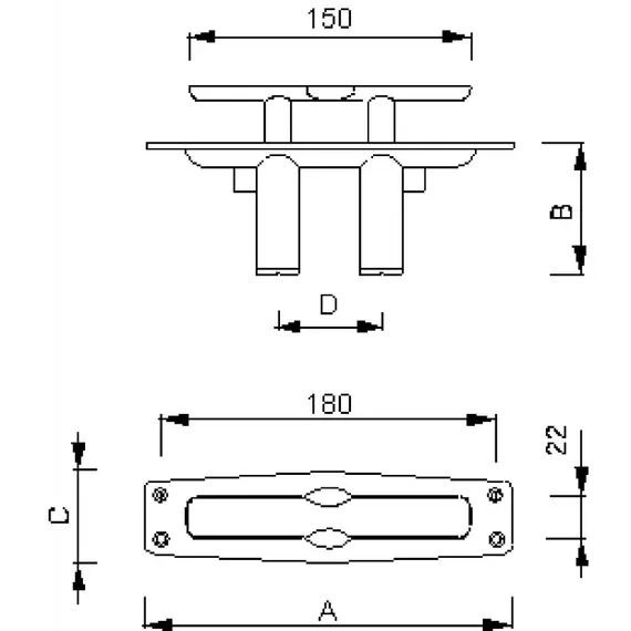Cleat - 150mm, 2 image Cleat - 150mm, 2 image