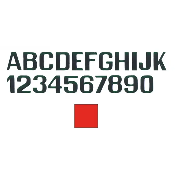 Numéro rouge 0 - 100mm