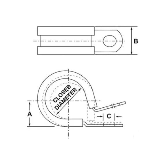 Rubber-coated Stainless Steel Hose Clamp - 20mm, Diameter, mm: 20, 2 image Rubber-coated Stainless Steel Hose Clamp - 20mm, Diameter, mm: 20, 2 image