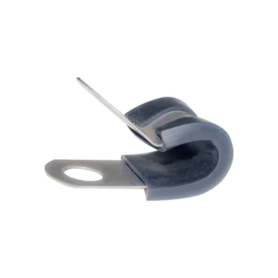 Pince de serrage en acier inoxydable revêtue de caoutchouc - 8mm, Diamètre, mm: 8