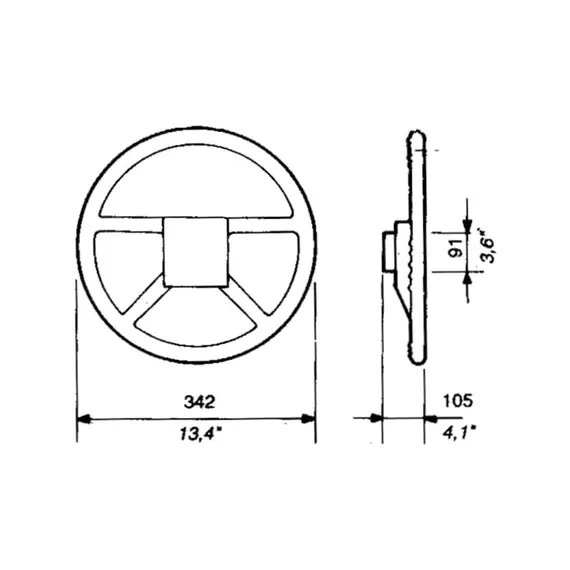 Volant de direction V33 - 34,2 cm - Blanc, 2 image
