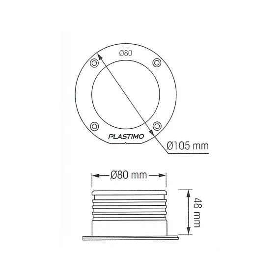 Connecteur droit EZ air diamètre 80mm, 2 image Connecteur droit EZ air diamètre 80mm, 2 image