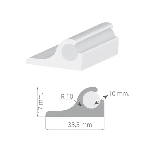 PVC Profile for Cushions, 2 image PVC Profile for Cushions, 2 image